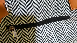 Black Chevron Printed Hand Bag