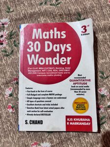 Maths 30 Days Wonder - Exam Prep Book