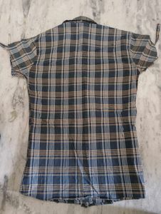 Blue & Brown Plaid Shirt