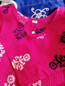 Pink Frock Kurti Gown