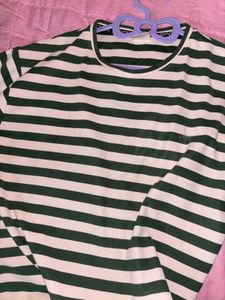 Striped Tee - Green &amp; White