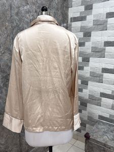 Beige Satin Shirt