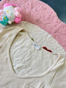 Ribbed Long Sleeve Crop Top