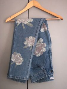 Floral Design Artsy Denim