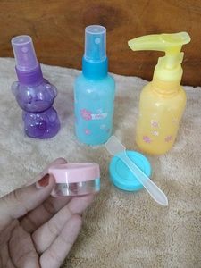 Empty Skincare Plastic Bottles