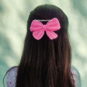 Crochet Bow Hair Clips