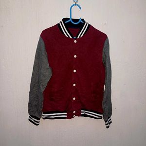 💥maroon Varsity Jacket
