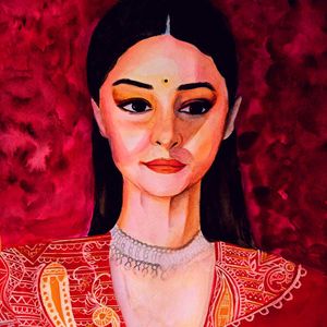 Ananya Pandey Watercolor Painting 🎨