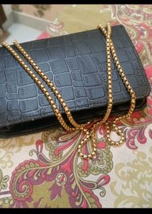Black Bag With Golden Chain
