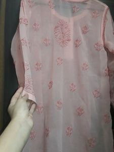 SHEER CHIKENKARI HANDWORKED