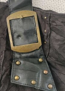 Vintage-Style Buckle Tote Bag