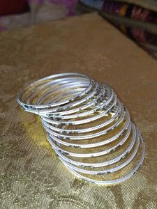 White Metal Bangles