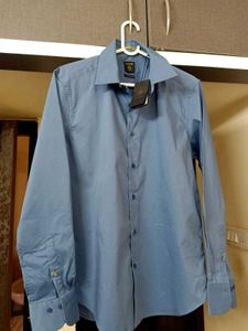 NEW RARE RABBIT Blue colour cotton shirt