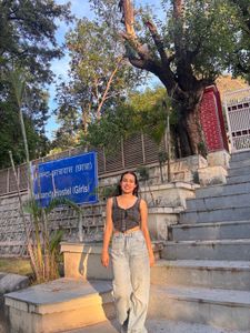 Cute Black Lace-Up Top