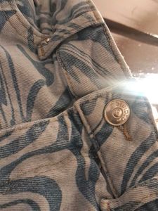 Blue Swirl Denim Shorts