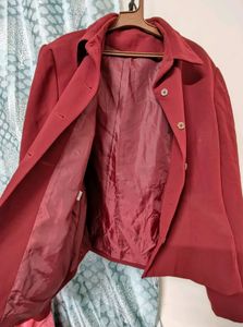 Burgundy Unisex Blazer