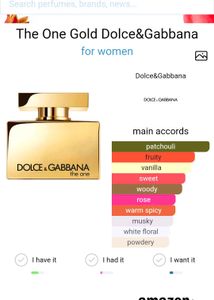 Dolce &amp; Gabbana The One Gold For Women 💝