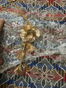 Gold Floral Statement Necklace