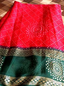 Gorgeous Saree With Velvet Blouse