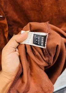 🇮🇹Shein Imported Corduroy Shirt Dress
