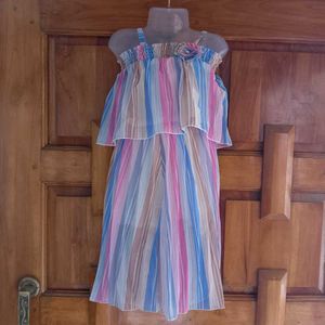 Striped Girls Jumpsuit