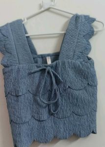 Cute Blue Crop Top