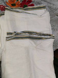 Kerala Saree Setum Mundum With Green Border