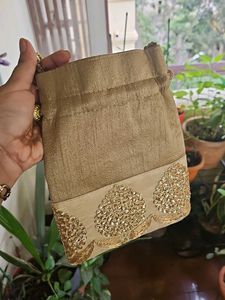 Elegant Gold Potli Bag
