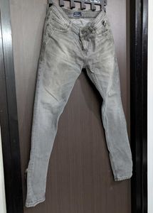 Gray Wash Denim Jeans