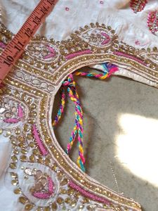 White and Pink Embroidered Salwar Kameez