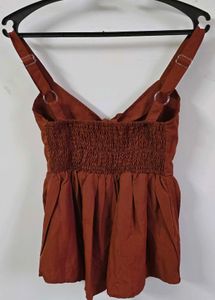 Rust Bow-Front Top