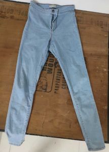High Waist Blue Jeans