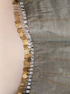 ready made choli and skirt with shrug (dark grey)