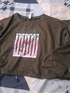 Olive Green Graphic Tee