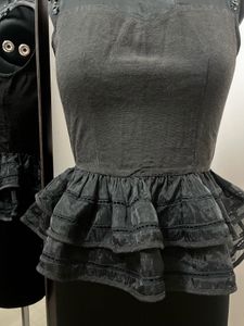Black Peplum Top