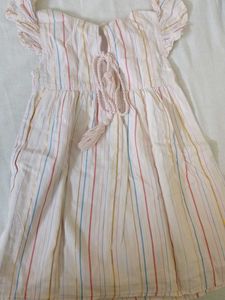 Striped Ruffle Sleeve Dress