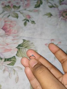 LIGHT BLUE STONE NOSE RING - HIGH QUALITY pierced