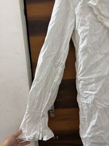 White Ruffle Blouse