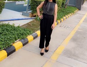 Black Shimmer jump-suit