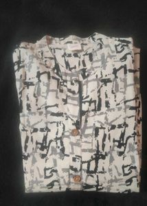 White & Black Kurta For Women