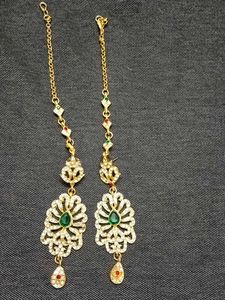Elegant Gold kundan earrings