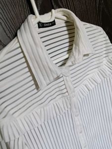 Shein Striped Button Down Shirt