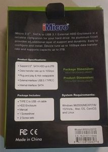 Portable External 250 GB SSD C Type USB