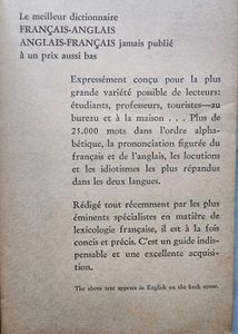 French English, English Frencch Dictionary two vol