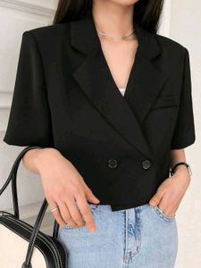 Black Cropped Blazer