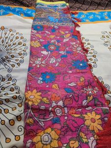 Pure Lenin Kalamkari Saree