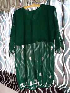 Green Embroidered Top