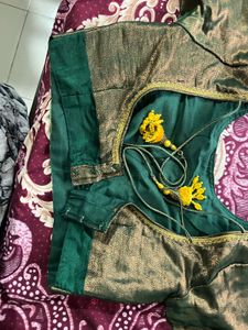 Elegant Yellow &amp; Green Saree