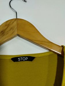 Stop Neon Green V-neck Dress (Women)