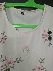 White Floral Top
